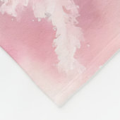 Fijne roze Waterverf kwallen Fleece Deken (Hoek)