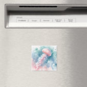 Fijne roze Waterverf kwallen Magneet (Insitu (Vaatwasser))