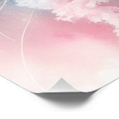 Fijne roze Waterverf kwallen Perfect Poster (Hoek)