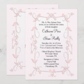 Fijne roze weddenschappen kaart (Voorkant / Achterkant)