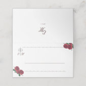 Fijne Rozen Gevouwen Plaats Kaart Plaatskaartje (Buitenkant ongevouwen)