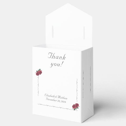 Fijne Rozen gunstbox Bedankdoosjes (Geopend)