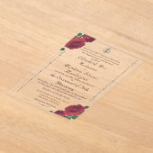 Fijne Rozen Katholieke Acryluitnodiging Acryl Uitnodigingen (Laagn)