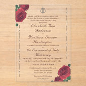 Fijne Rozen Katholieke Acryluitnodiging Acryl Uitnodigingen (Voorkant)