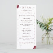 Fijne Rozen plat menu (Staand voorkant)