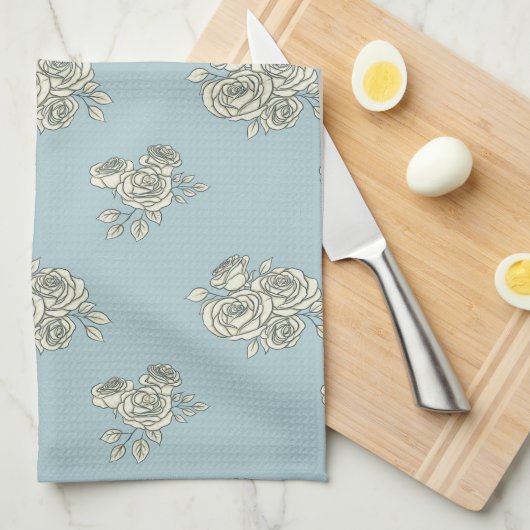 Fijne rozen theedoek (Quarter Fold)