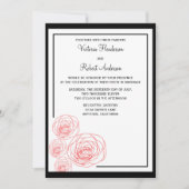 Fijne Rozen Weddenschap, zwart en rood Kaart (Voorkant)