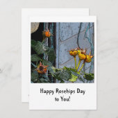 Fijne rozenbottels voor jou! Wenskaart Bedankkaart (Voorkant / Achterkant)