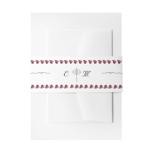 Fijne Rozenin Uitnodigingsband Uitnodigingen Wikkel (Voorkant Voorbeeld)