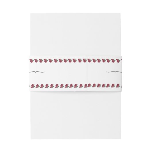 Fijne Rozenin Uitnodigingsband Uitnodigingen Wikkel (Achterkant Voorbeeld)