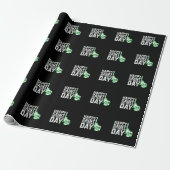 Fijne Saint Hat Trick's Dag IJshockey St Patricks Cadeaupapier (Uitgerold)