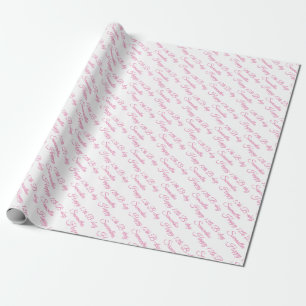 Fijne Samantha Pink op de 12de dag Cadeaupapier