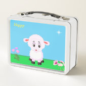 Fijne schaap cartoon, bloemen en ster (Achterkant)