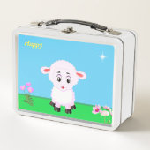 Fijne schaap cartoon, bloemen en ster (Voorkant)