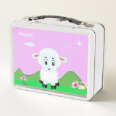 Fijne schaap cartoon, bloemen en ster (Achterkant)