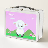 Fijne schaap cartoon, bloemen en ster (Voorkant)