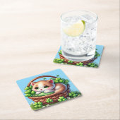 Fijne Schattige Kitten St. Patricks Day! Kartonnen Onderzetters (Insitu)