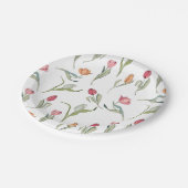 Fijne Schattigee bloementulpen Papieren Bordje (Gekanteld)