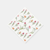 Fijne Schattigee bloementulpen Servet (Hoek)