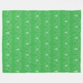 Fijne schets vlinder fleece deken (Voorkant (Horizontaal))