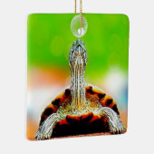 Fijne schildpad met luchtbel keramisch ornament (Rechts)