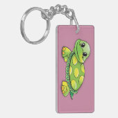 Fijne schildpad sleutelhanger (Voorkant Links)