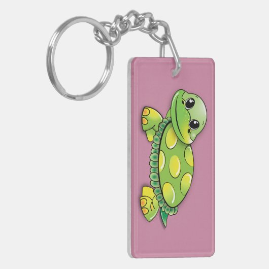 Fijne schildpad sleutelhanger (Voorkant Links)