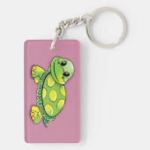 Fijne schildpad sleutelhanger (achterkant)