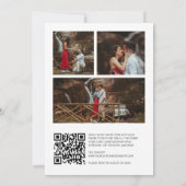 Fijne Script 4 Foto's Bindende QR-code RSVP Kaart (Achterkant)
