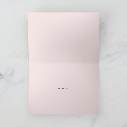 Fijne Script Dank Je Wedden Altijd Dankbaar Bedankkaart (Binnen)