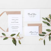 Fijne script moderne elegante dankkaart bedankkaart