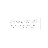 Fijne script retouradres voor trouwen zelfinktende stempel (Design)