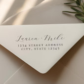 Fijne script retouradres voor trouwen zelfinktende stempel