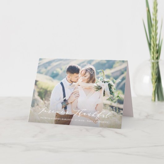 Fijne Scriptuur Altijd Dankbaar Trouw Huwelijk Dan Bedankkaart (Voorkant)