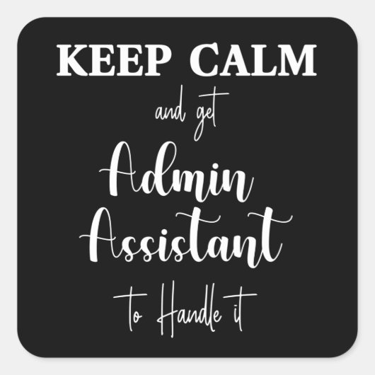 Fijne secretaresse dag. Administratieve profession Vierkante Sticker (Voorkant)