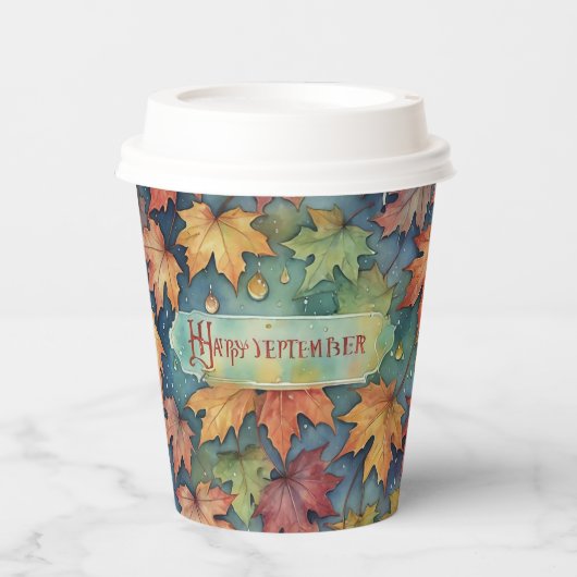 Fijne september papieren bekers (Voorkant)