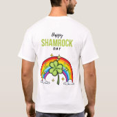 Fijne Shamrock Dag Vakantie T-Shirt (Achterkant)