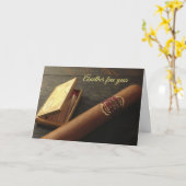 Fijne Sigaar Aficionado Roker Verjaardag Kaart (Gele Bloem)