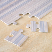 Fijne slagen in tinten van blauwe en rode uiteinde legpuzzel (Zijkant)