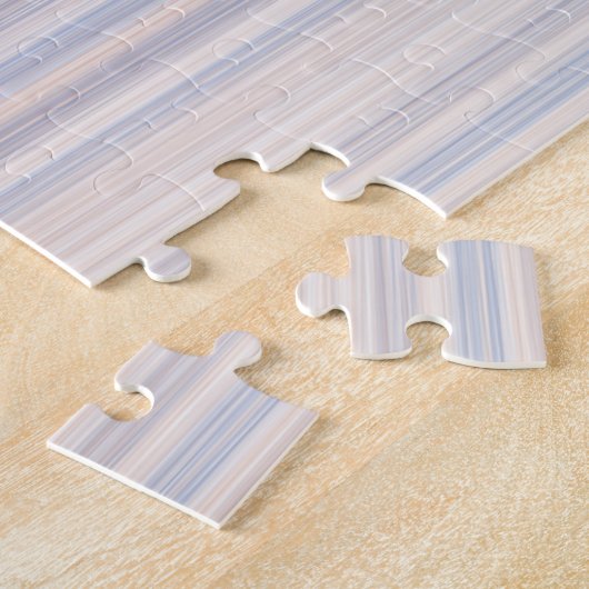 Fijne slagen in tinten van blauwe en rode uiteinde legpuzzel (Zijkant)