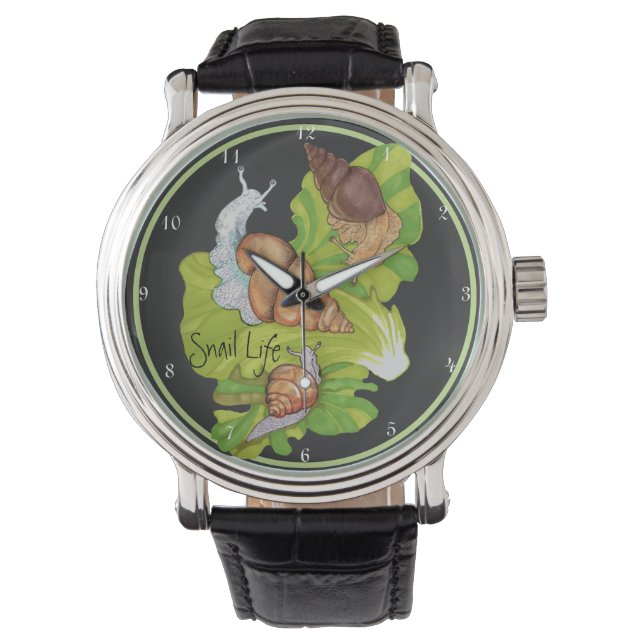 Fijne slakken op het laffelenleven horloge (Voorkant)