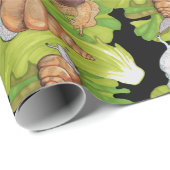 Fijne slakken op poetskunst met sla cadeaupapier (Rol Hoek)