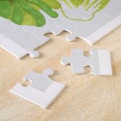 Fijne slakken op poetskunst met sla legpuzzel (Zijkant)