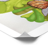 Fijne slakken op poetskunst met sla poster (Hoek)