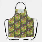 Fijne slakken op poetskunst met sla schort (Voorkant)