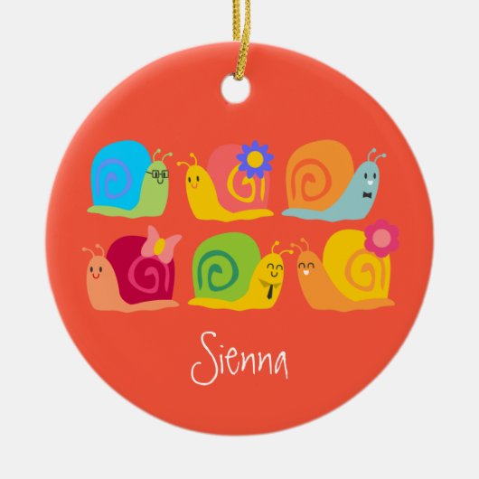 Fijne slakken schattige slakken keramisch ornament (Voorkant)