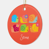 Fijne slakken schattige slakken keramisch ornament (Links)