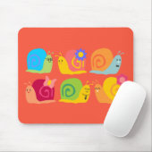 Fijne slakken schattige slakken muismat (Met muis)