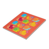 Fijne slakken schattige slakken tegeltje (Zijkant)