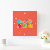 Fijne slakken vierkante klok (Huis)